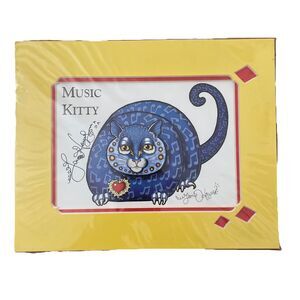 Music Kitty Print Jamie Hayes New Orleans Cat Art Signed Matted